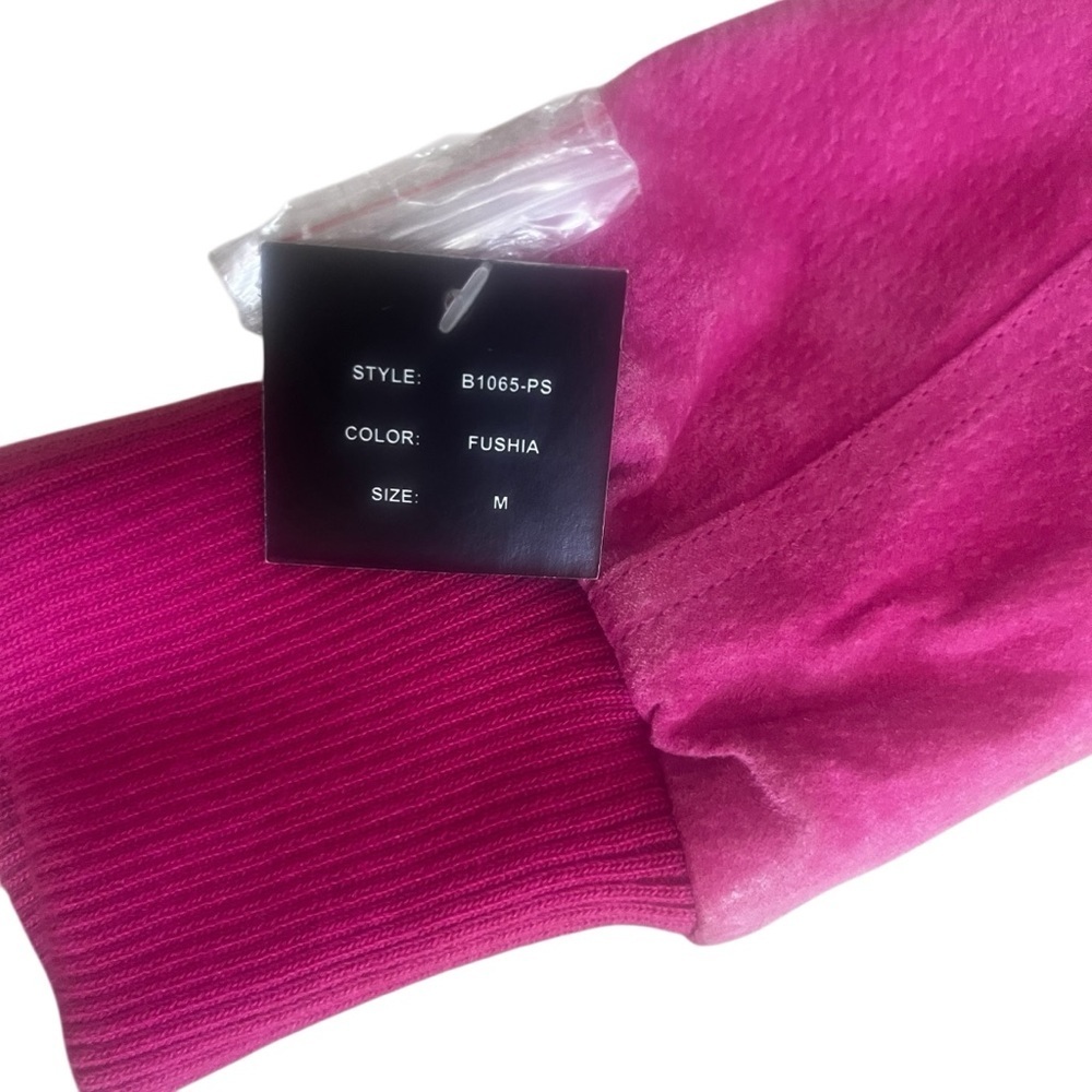 NWT NOS Cuero Pink Fuchsia Suede Bomber Jacket Vintage 2000 Medium - Picture 8 of 15